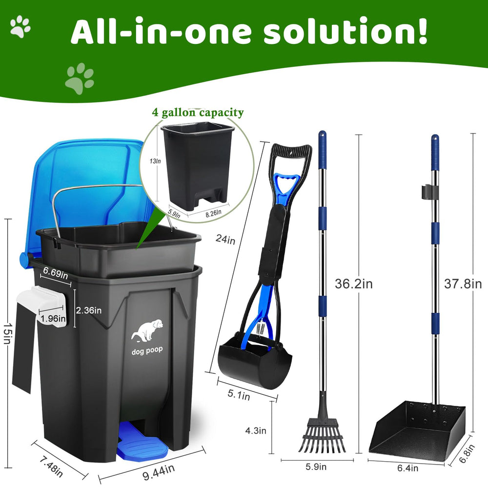 Uppcasir pooper scooper metal rake tray for easy cleanup.