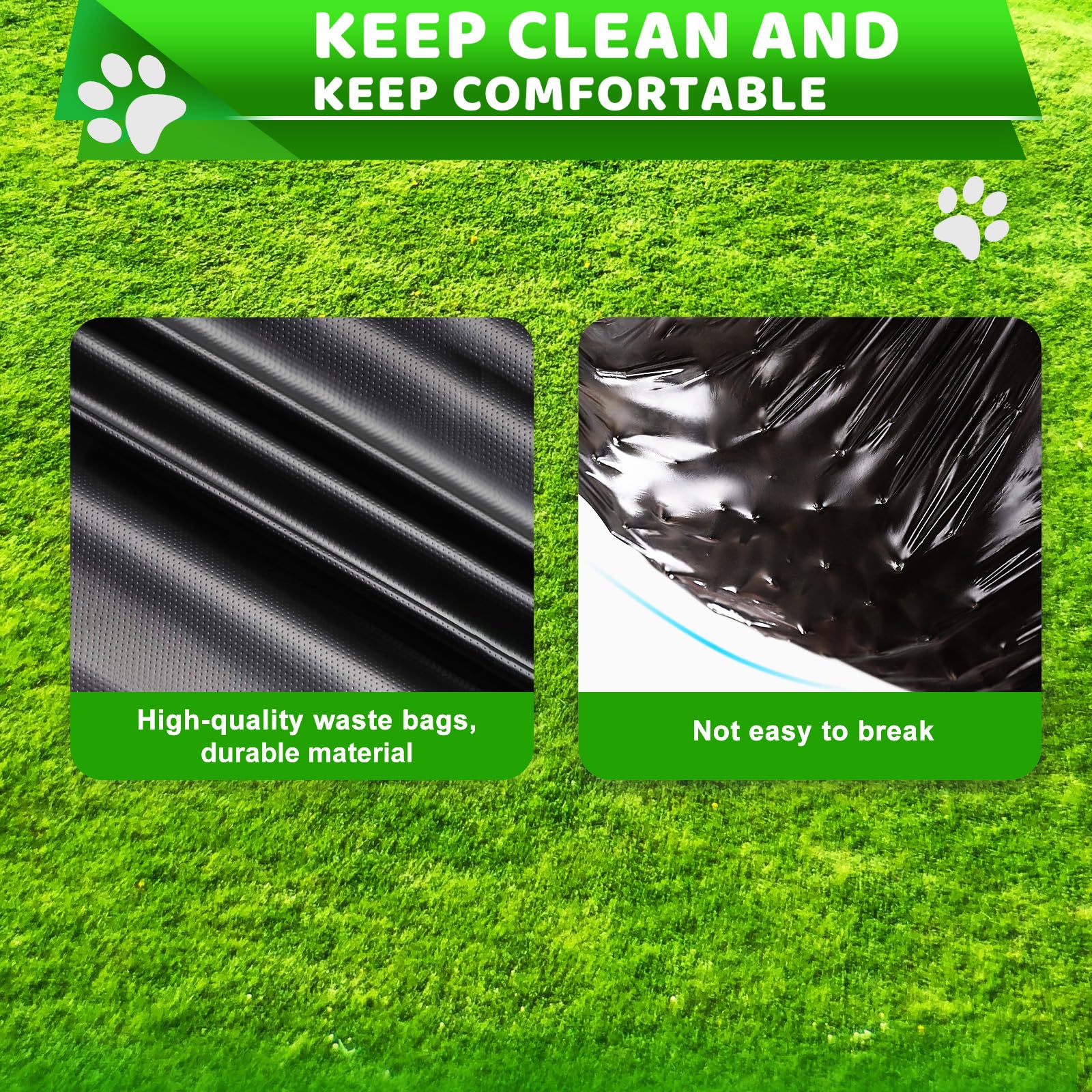 Uppcasir tear-perforation dog bags enables quick and easy bag removal.