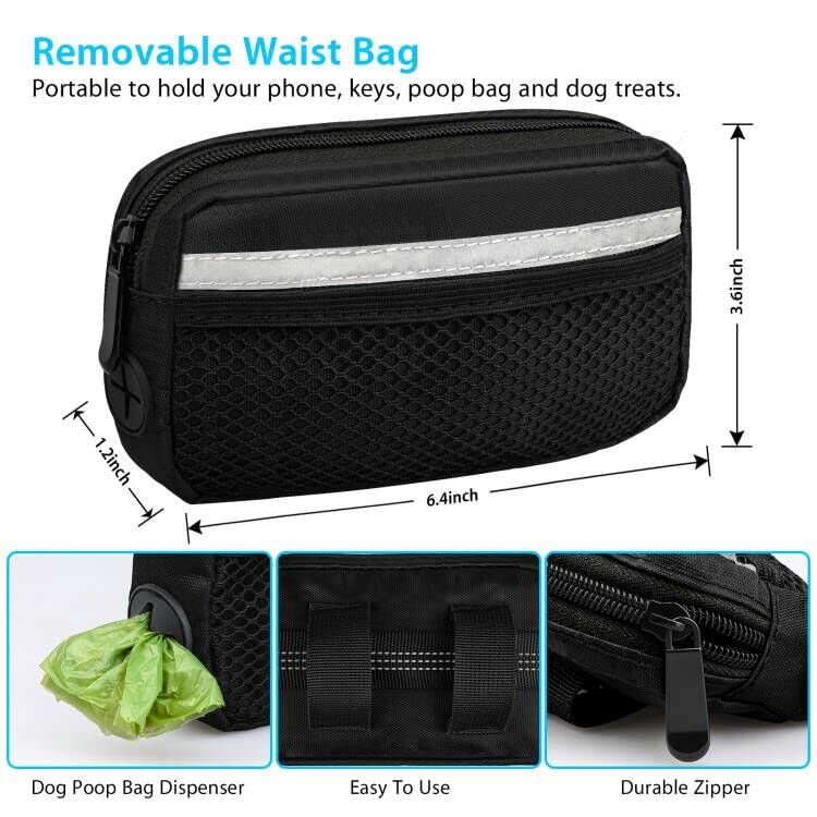 Uppetly dual-handle leash with padded grips enables quick, safe dog control