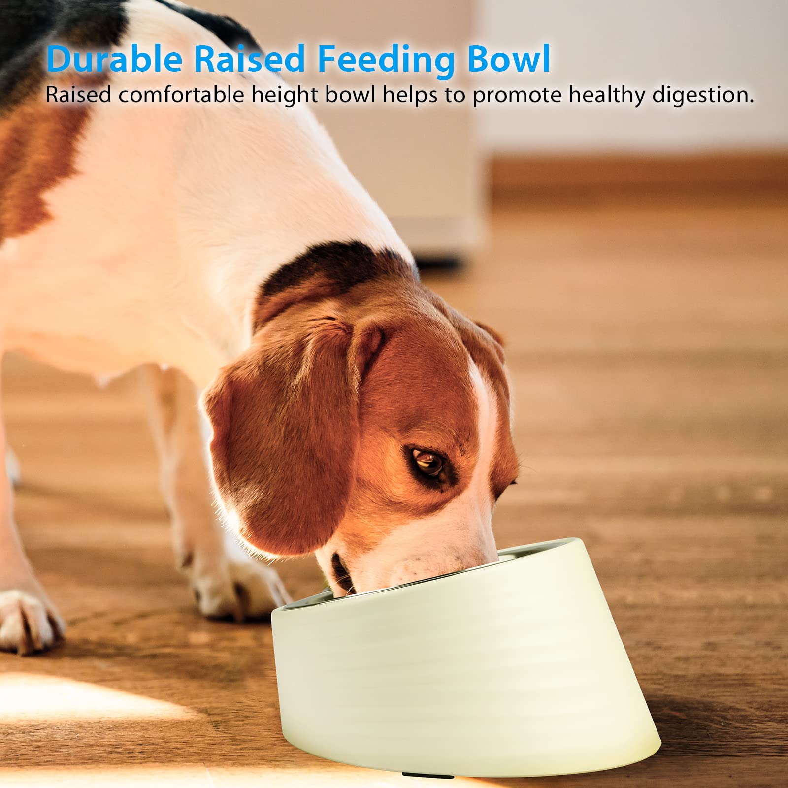 Uppetly-medium-sized-dog-cat-feeder fits medium dogs and flat-faced pets.