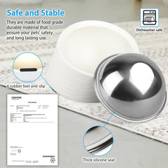 Uppetly-melamine-stand-elevated-base provides stable raised feeding height.