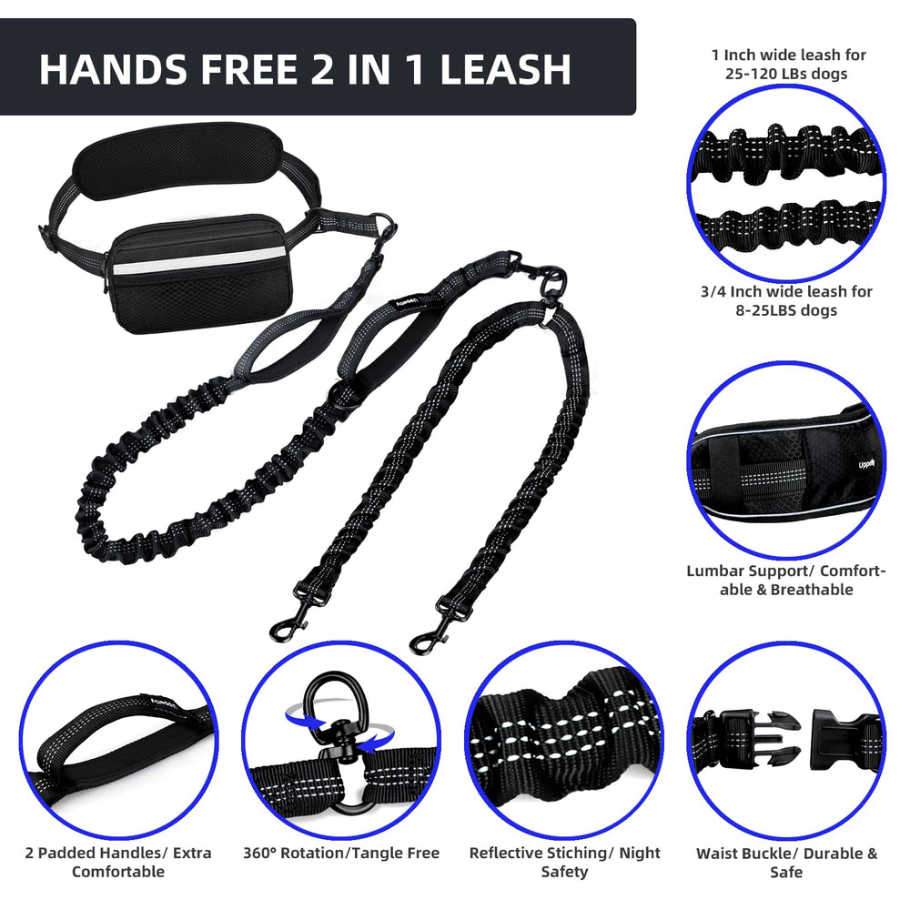 Uppetly reflective elastic rope enhances nighttime visibility and smooth movement.
