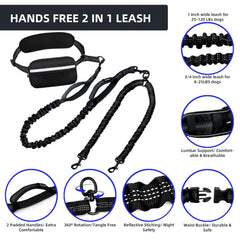 Uppetly reflective elastic rope enhances nighttime visibility and smooth movement.