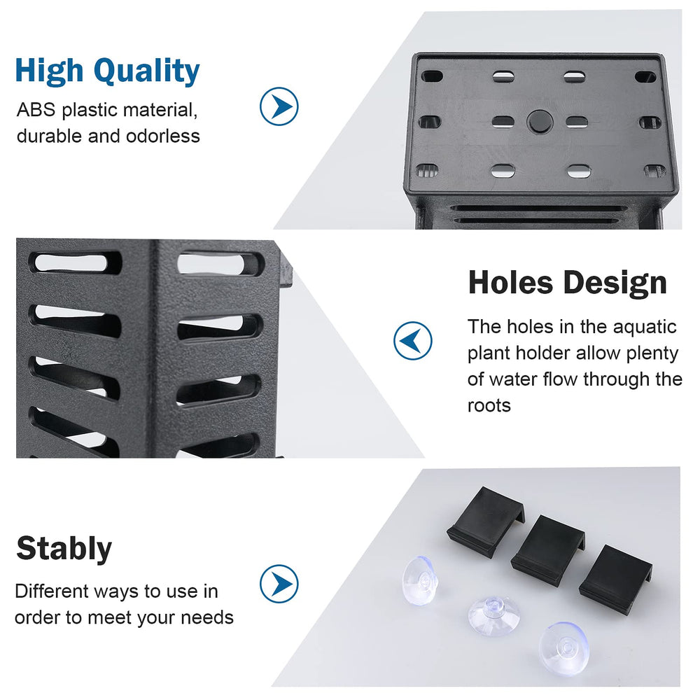 Uprony ABS plastic odorless material keeps tanks safe while supporting plant decor.
