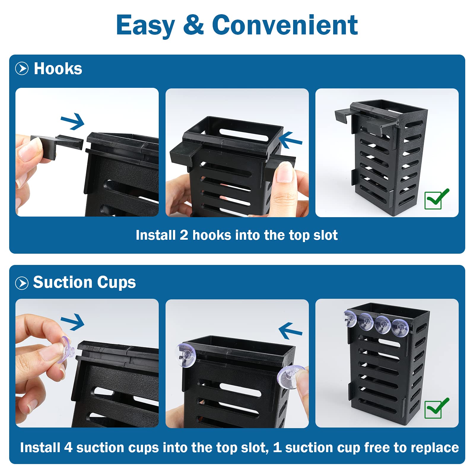 Uprony suction cups for glass aquarium 20 provide secure mounting on smooth surfaces.