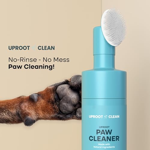 Uproot Clean Dog Paw Cleaner bristle brush close-up highlights gentle scrubbing.