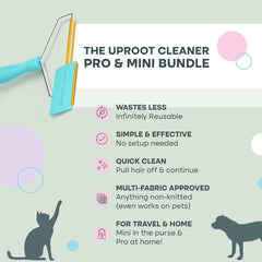 Uproot Clean Mini pocket-size in-car hair removal for on-the-go detailing.