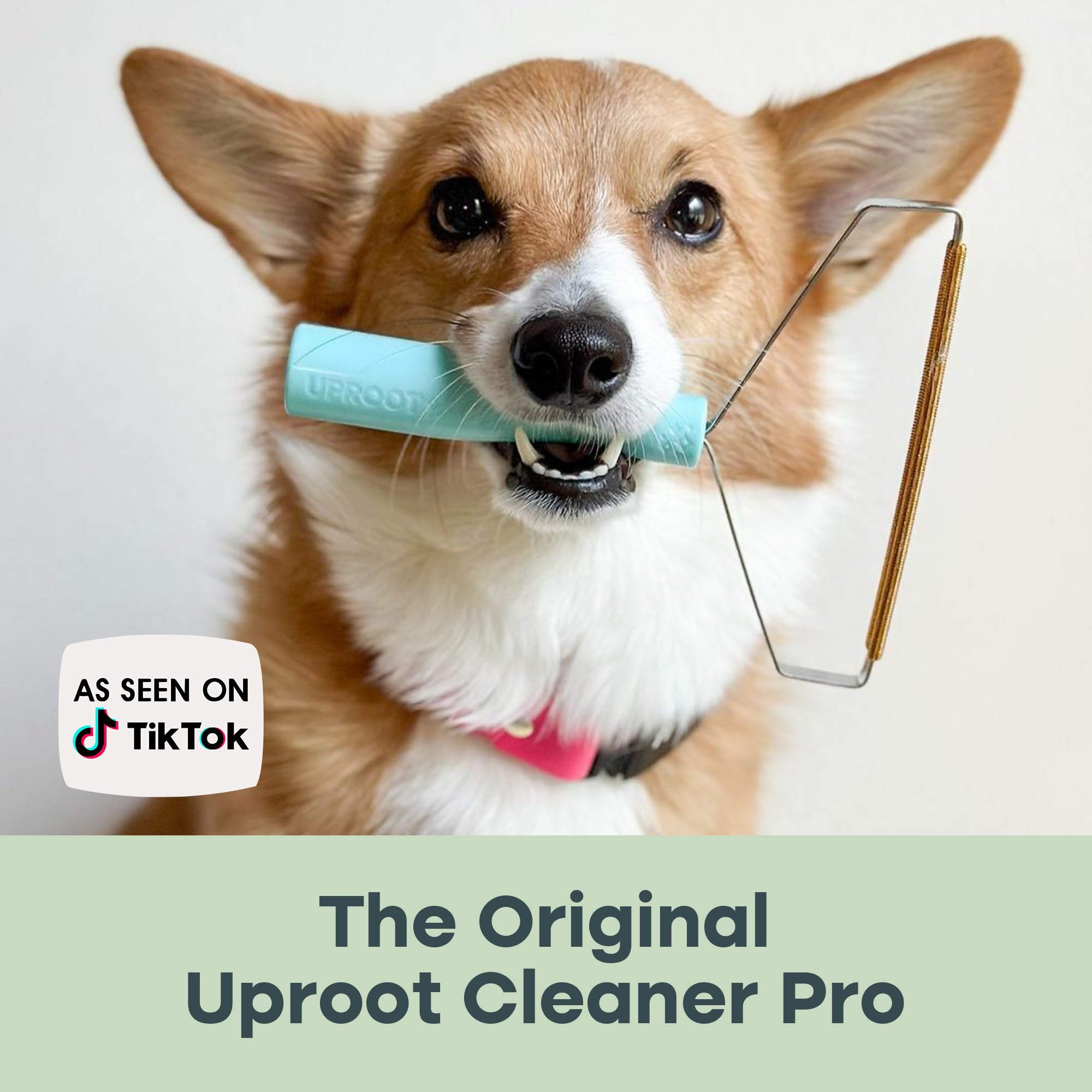 Uproot Cleaner Pro easy swipe motion; efficient hair removal across fabric surfaces.