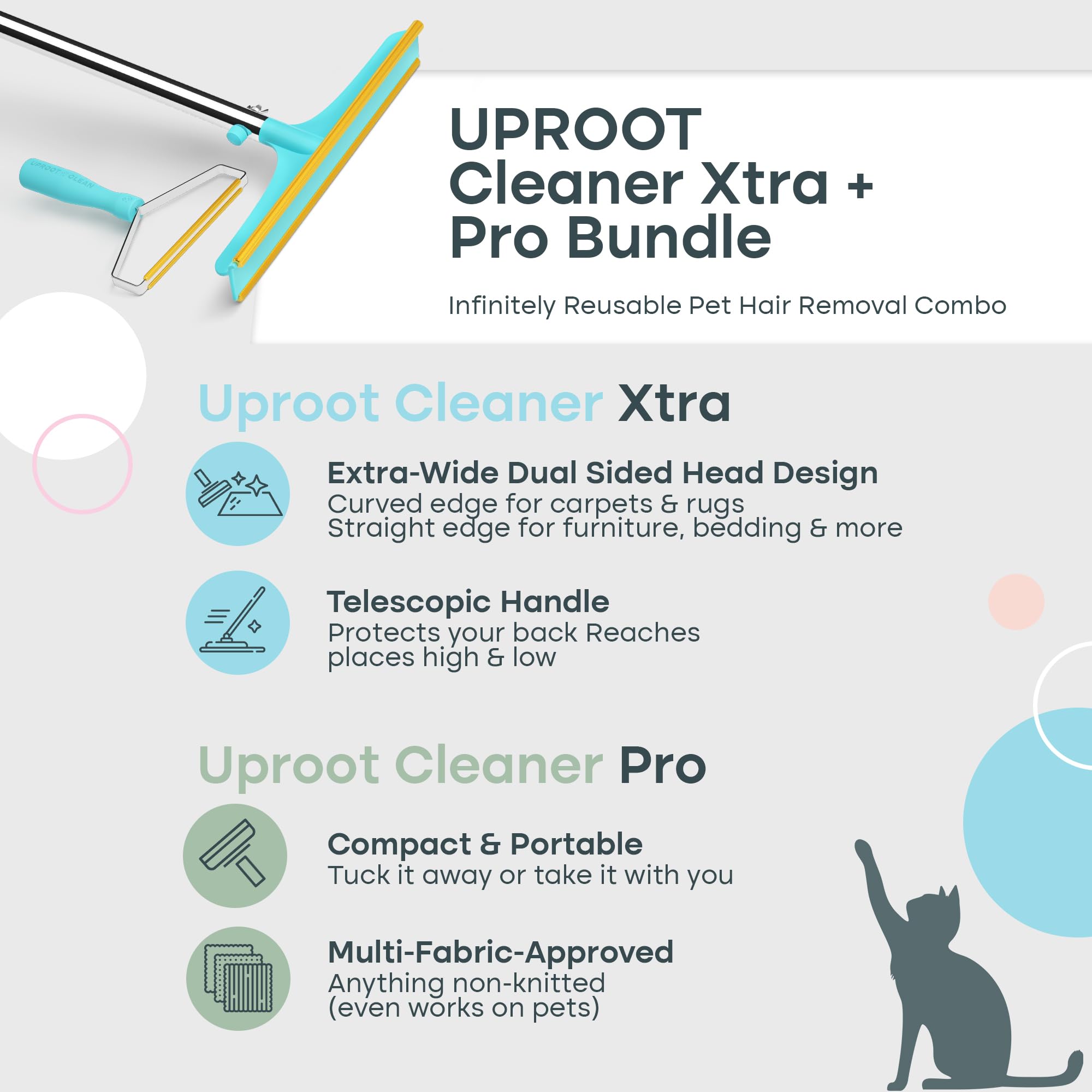 Uproot Cleaner Pro reusable design saves money on repeated cleanups.