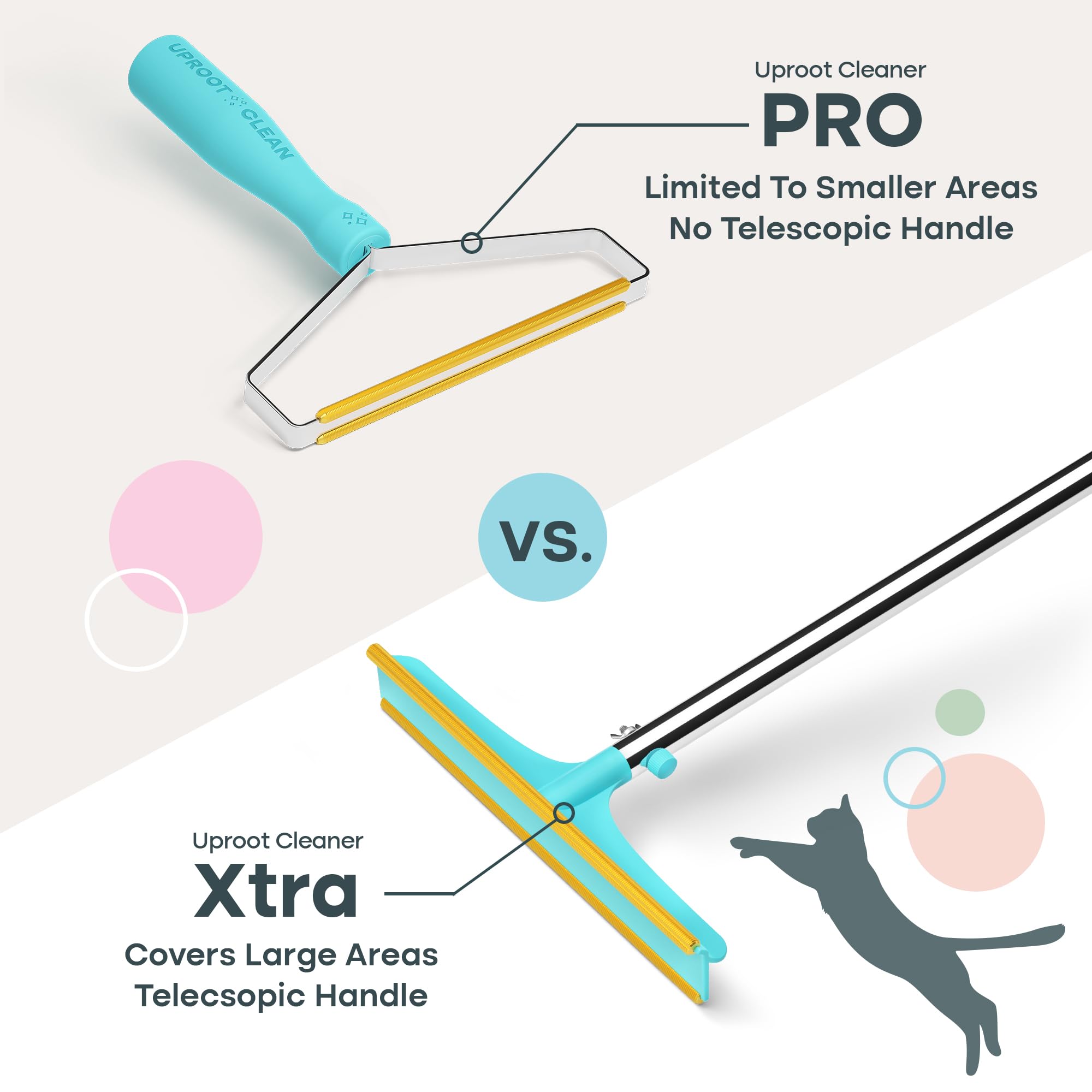Uproot Cleaner Xtra ergonomic handle reducing strain during cleaning