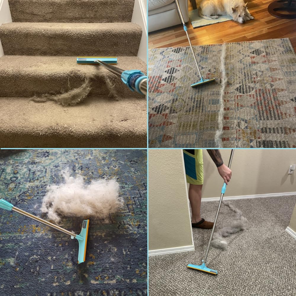 Uproot Cleaner Xtra extendable pole in use for high reach cleaning