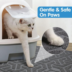 UPSKY Cat Litter Mat anti-slip bottom keeps the mat in place.