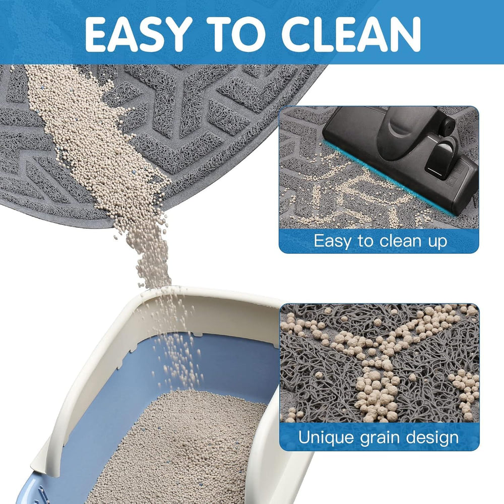 UPSKY Cat Litter Mat easy to clean with vacuum or hose.