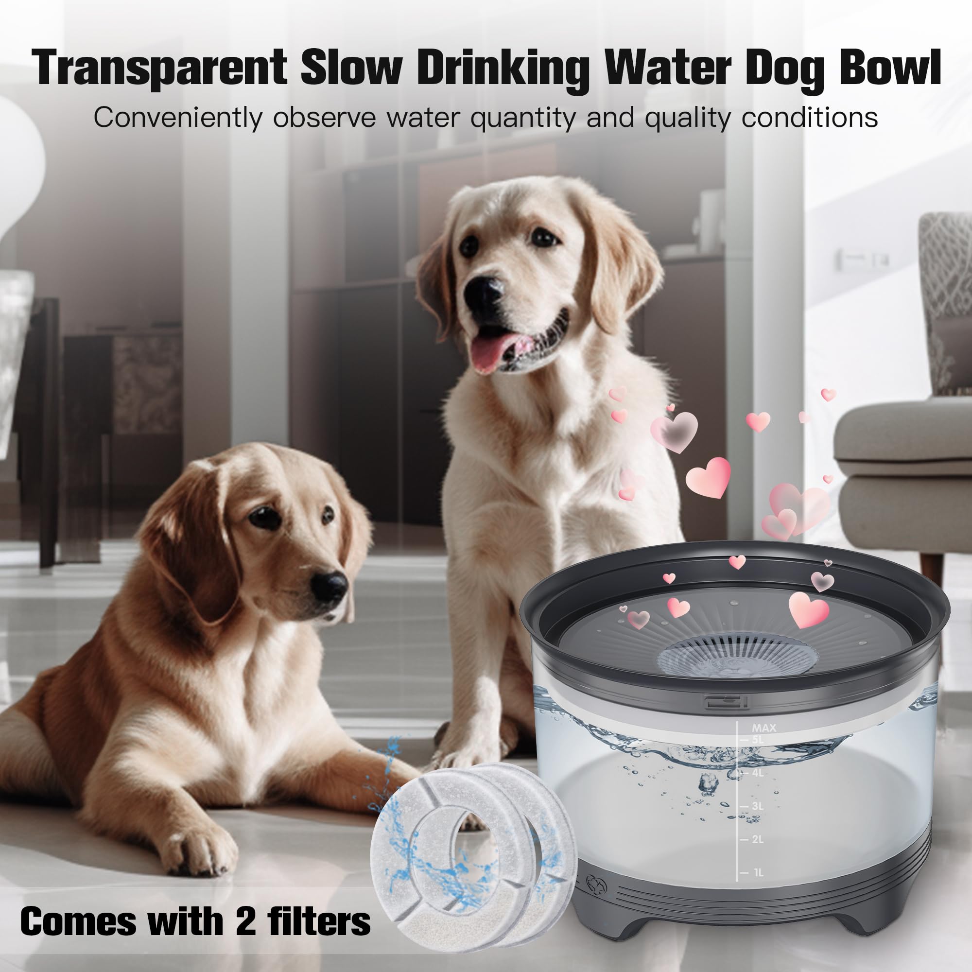 UPSKY filter-elements provide cleaner water for pets during daily use