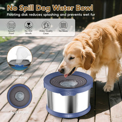 UPSKY dog water bowl double anti-slip base keeps large dogs steady.