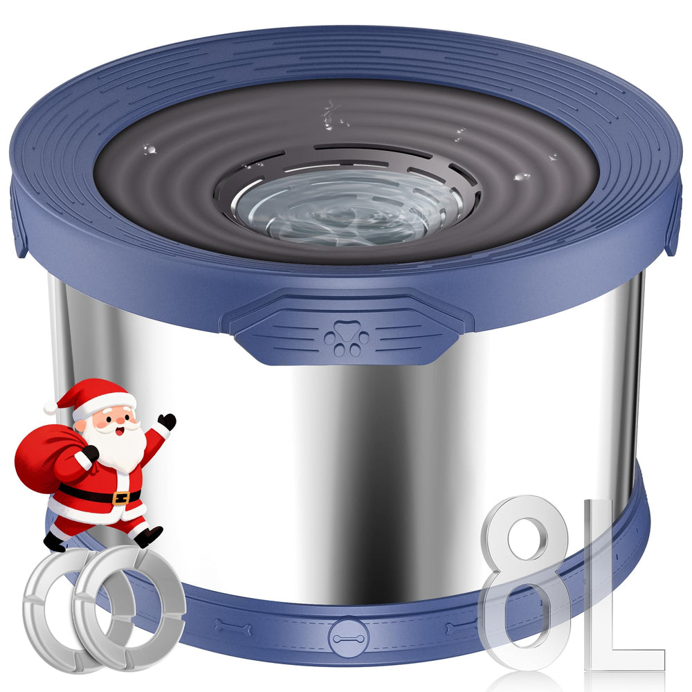 UPSKY no-spill 8L dog water bowl with large capacity for multi-pet homes.
