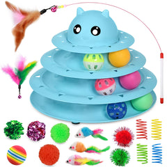 UPSKY 20-pcs cat toys set with colorful assortment for independent, engaging play.