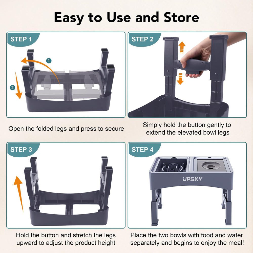 UPSKY anti-slip pads keep the stand steady during enthusiastic eating.