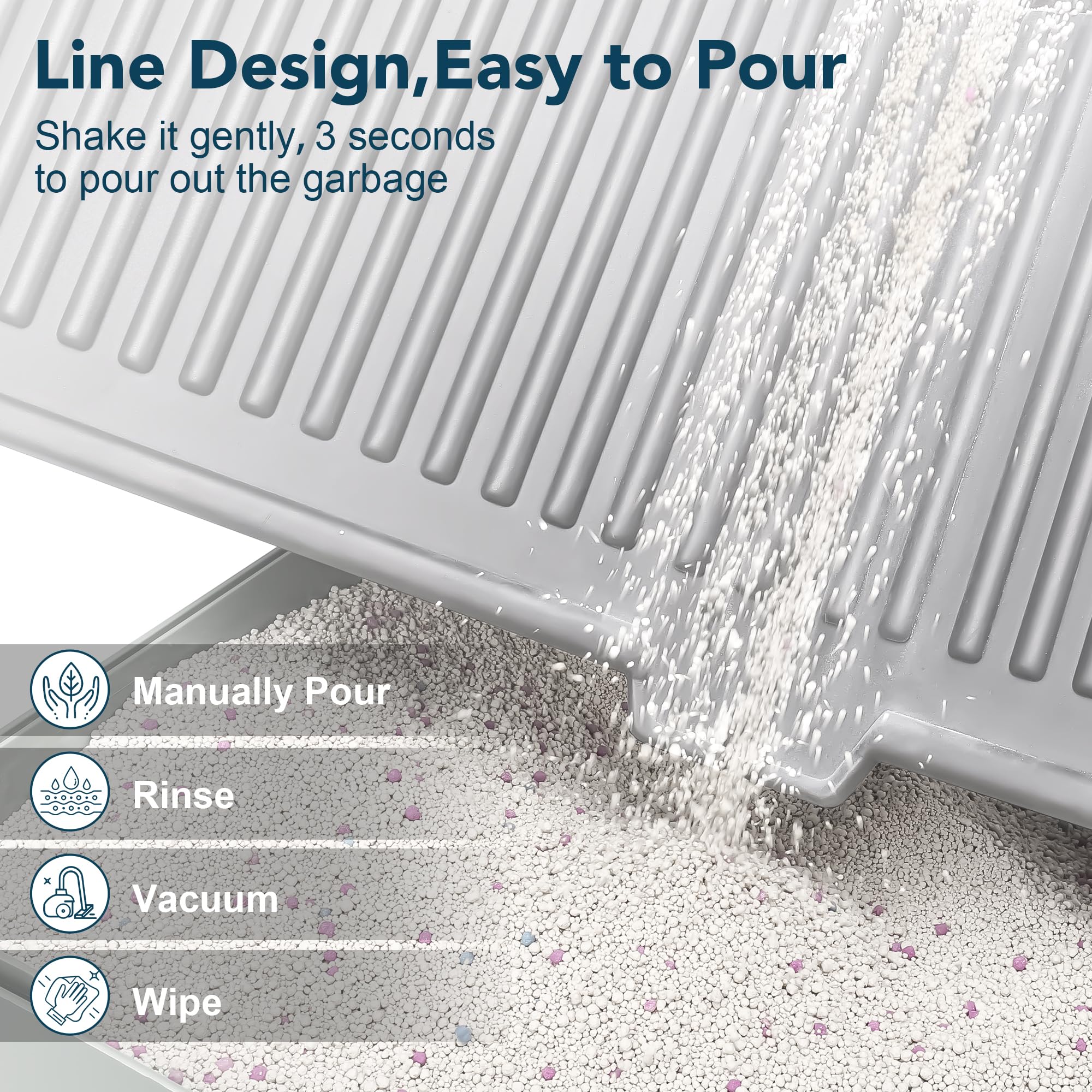 UPSKY Cat Litter Mat easy-clean surface simplifies maintenance after use.