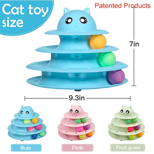 UPSKY cat roller toy 3-level turntable for solo play and activity.