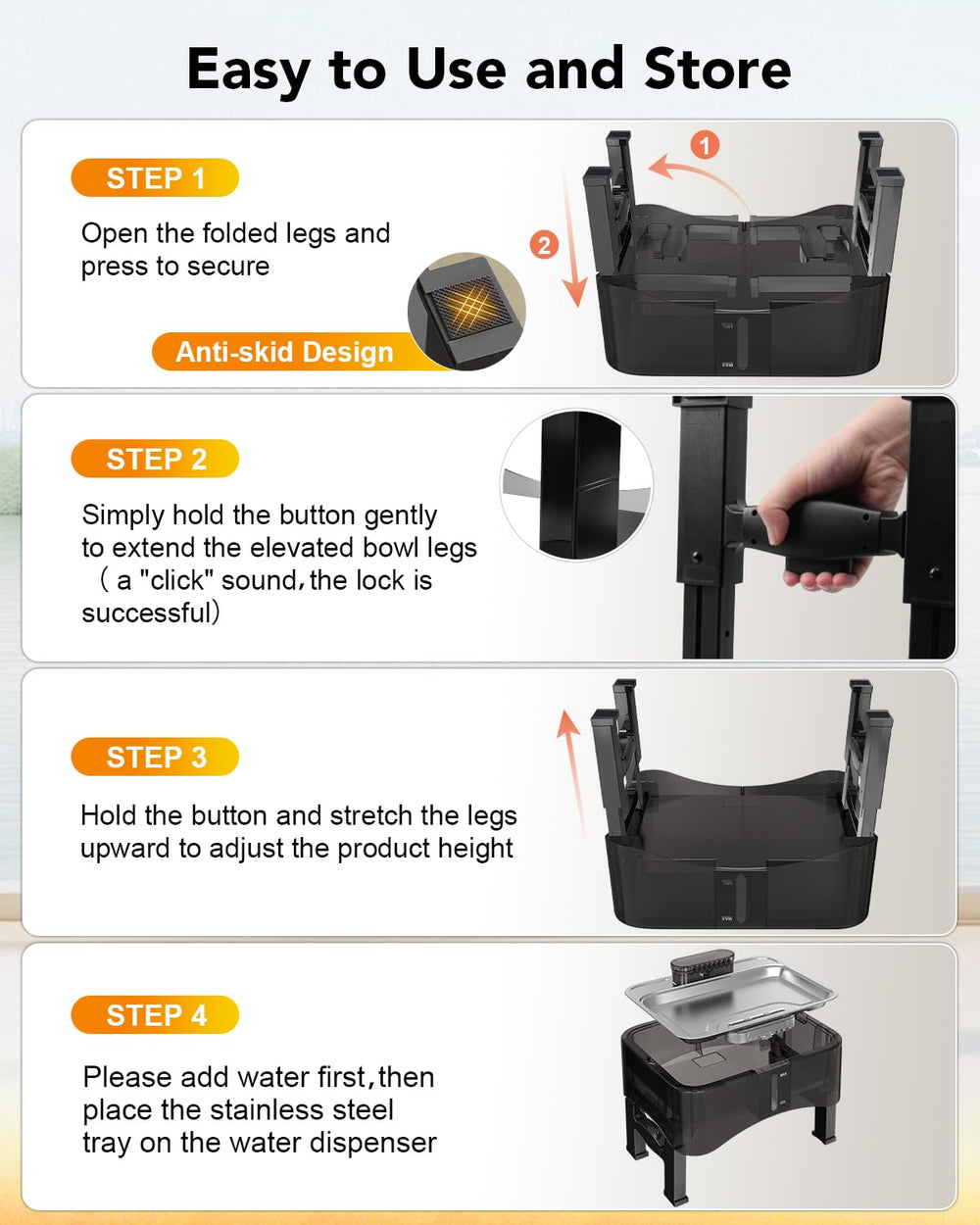 UPSKY dogs and cats hydration: elevated drinking surface encourages use.