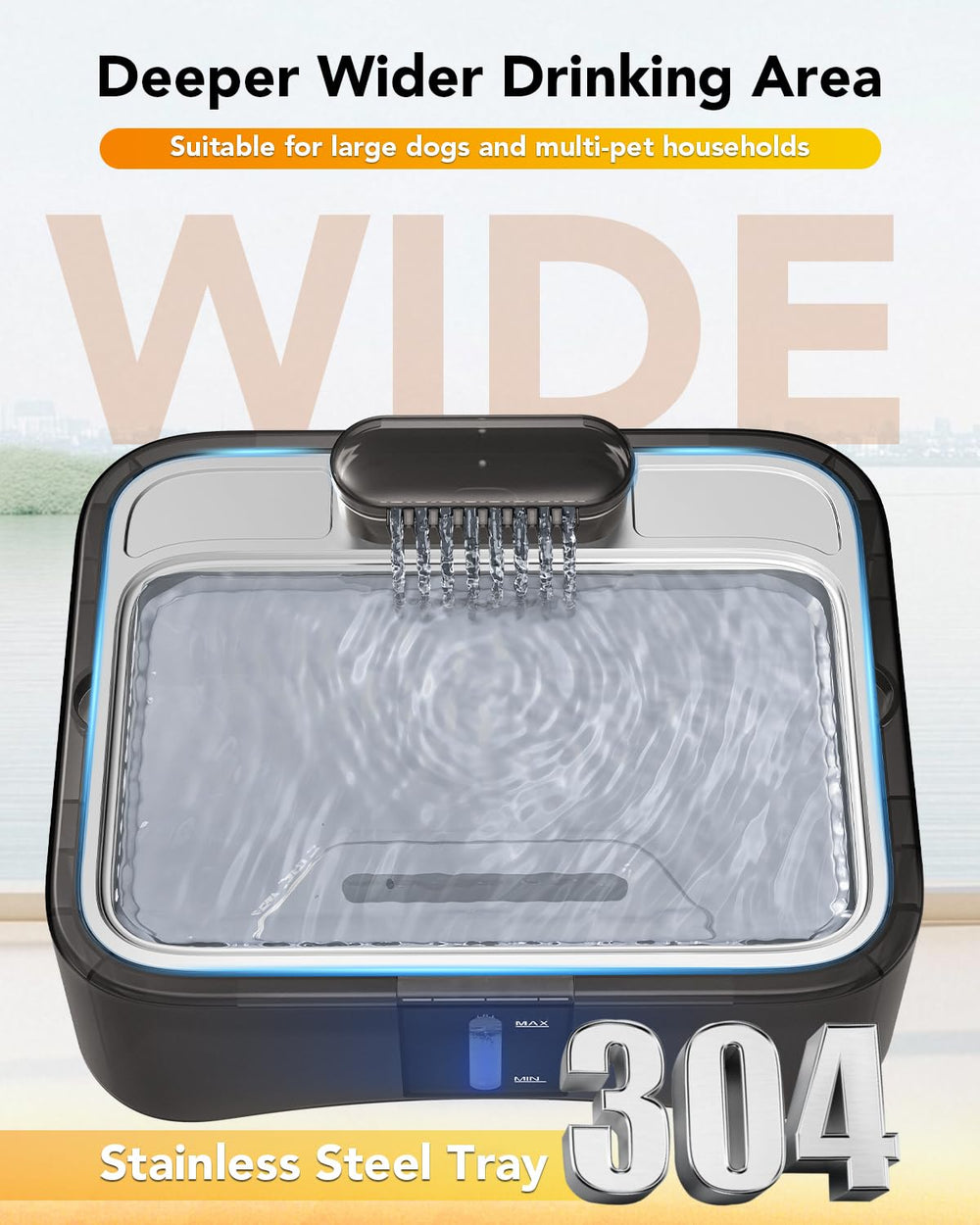 UPSKY indoor pet water dispenser for homes with cats and dogs.