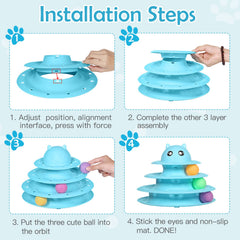 UPSKY interactive feather toy bright colors encourage active hunting-inspired play.