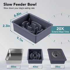 UPSKY no-spill floating-disk water bowl reduces splashes and keeps fur dry.
