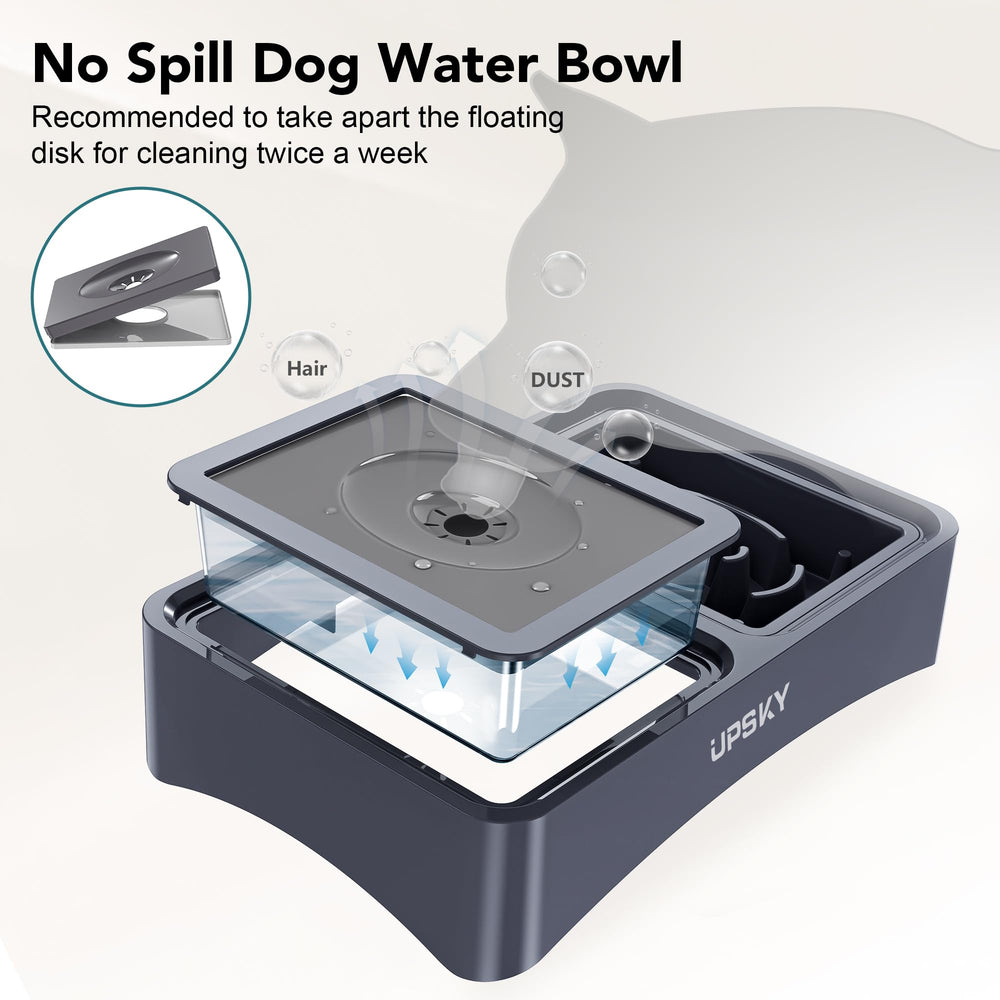 UPSKY stainless steel bowls resist corrosion for durable, easy cleaning feeding set.