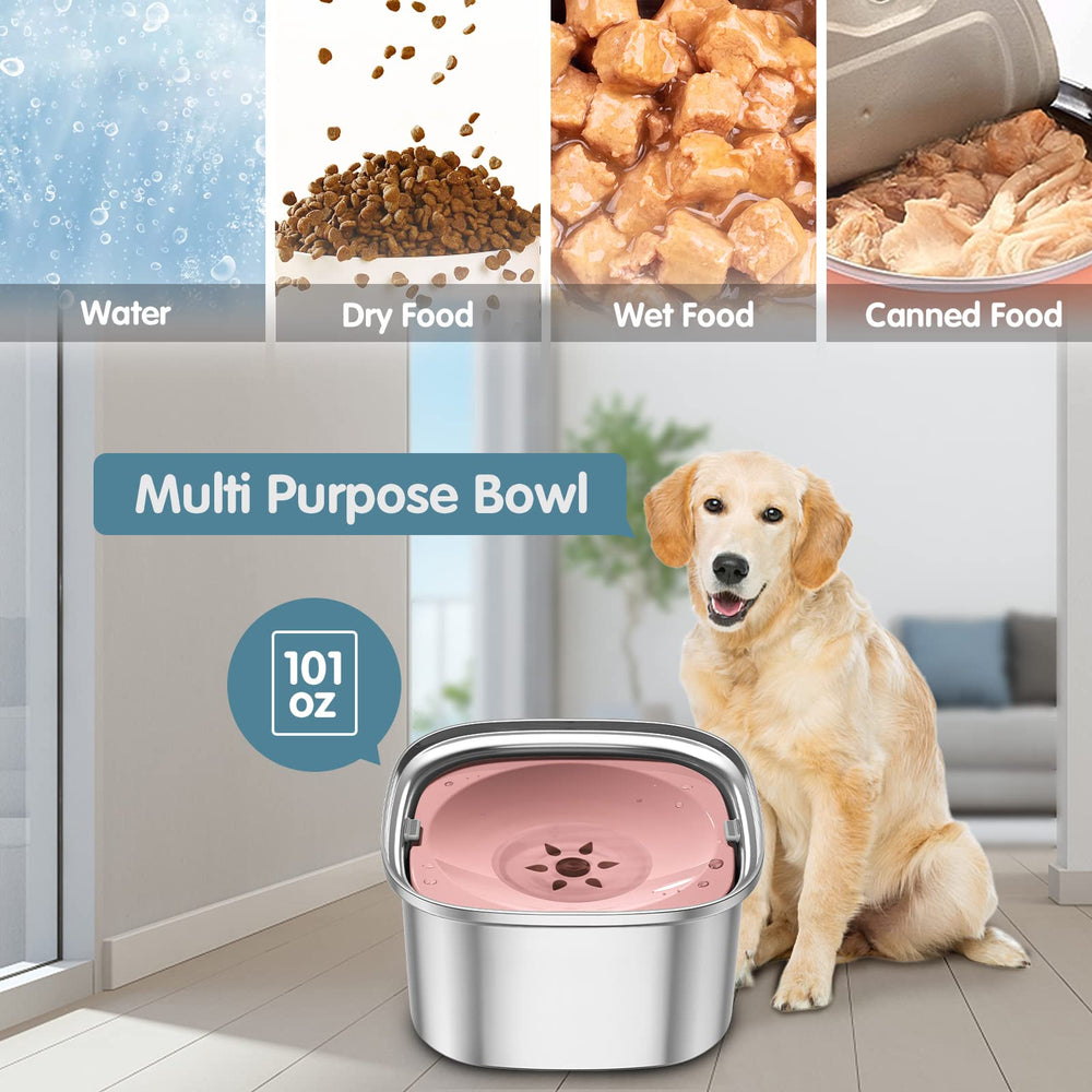 UPSKY 3L dog water bowl travel-friendly for car trips and trips.