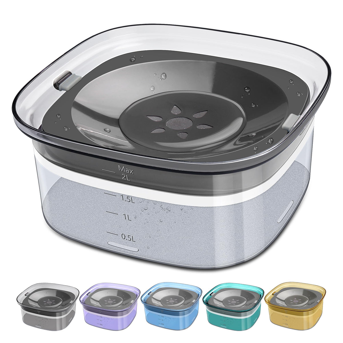 UPSKY 70oz dog water bowl capacity for long-lasting hydration