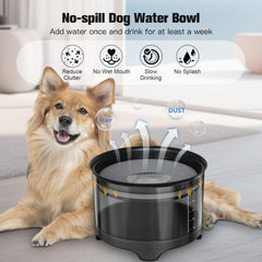 UPSKY anti-slip base dog bowl keeps stability during casual drinking and protects floors.