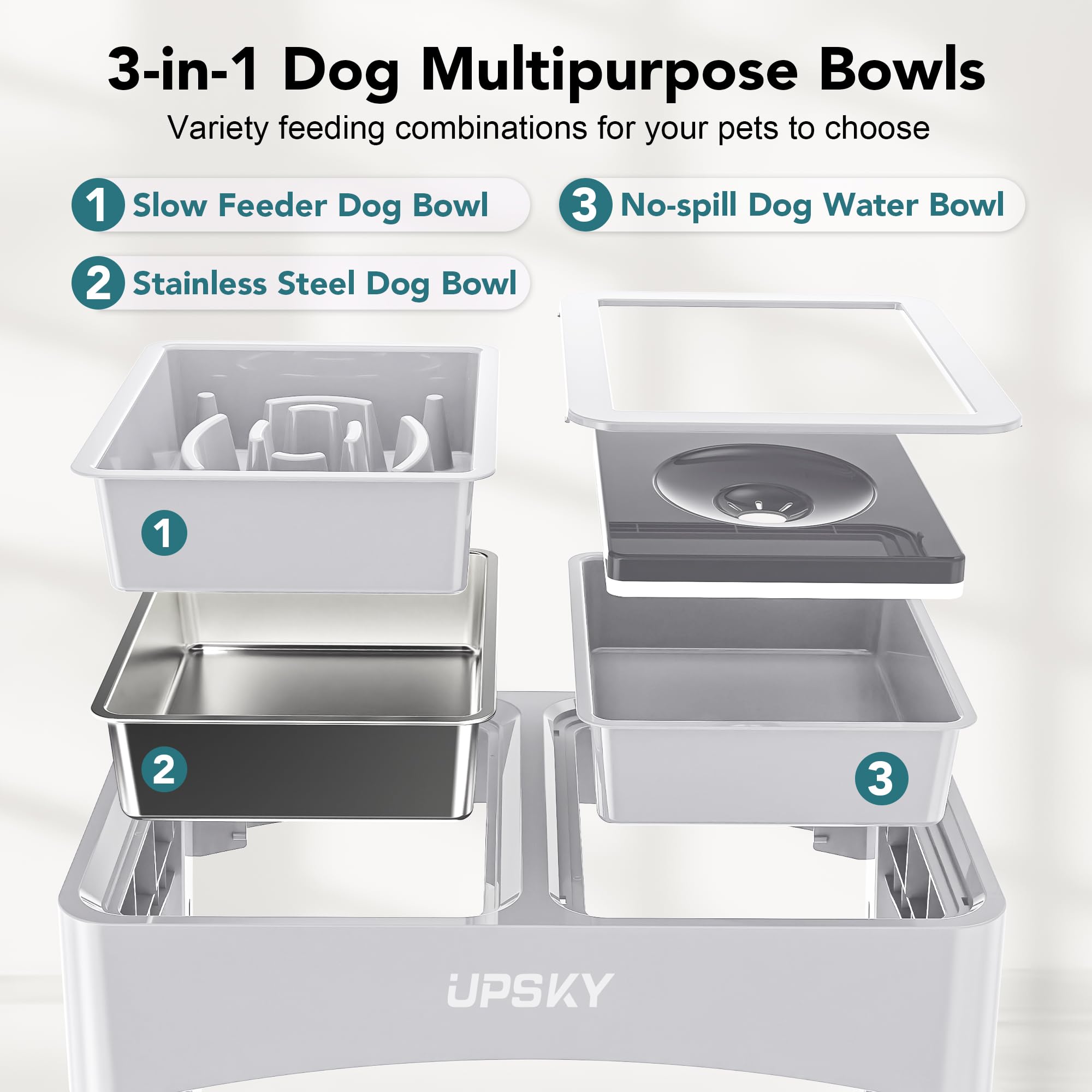 UPSKY anti-slip base keeps bowls steady during meals