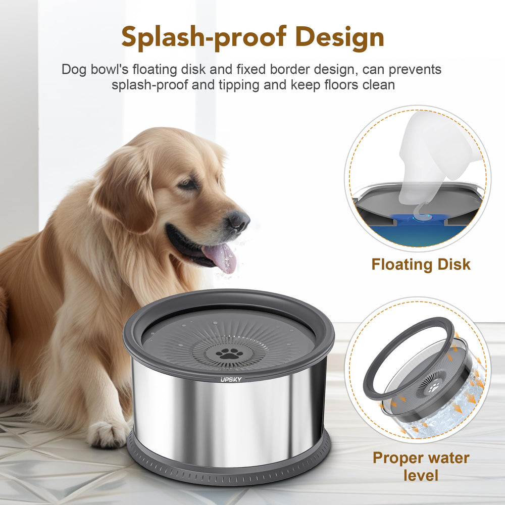 UPSKY anti-spill-anti-slip-mat keeps floors dry and bowl steady.