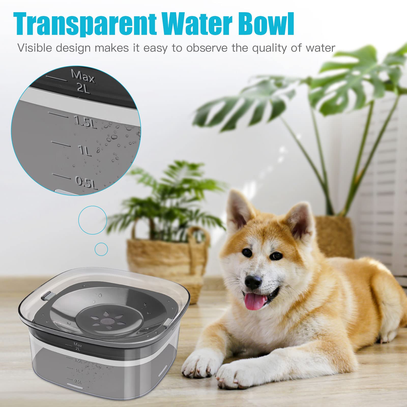 UPSKY clear view design lets you monitor water level for timely refills.