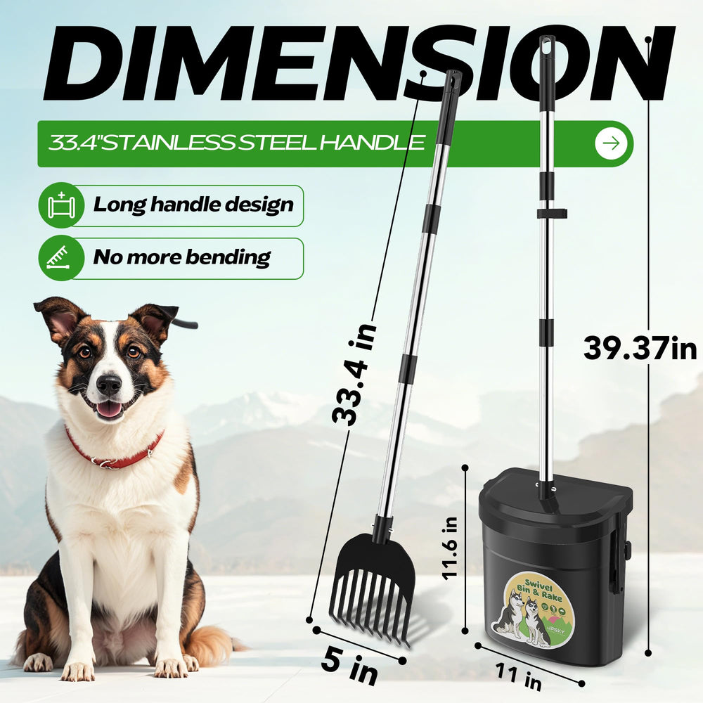 UPSKY dog pooper scooper odor-proof lid keeps the yard smelling fresh.