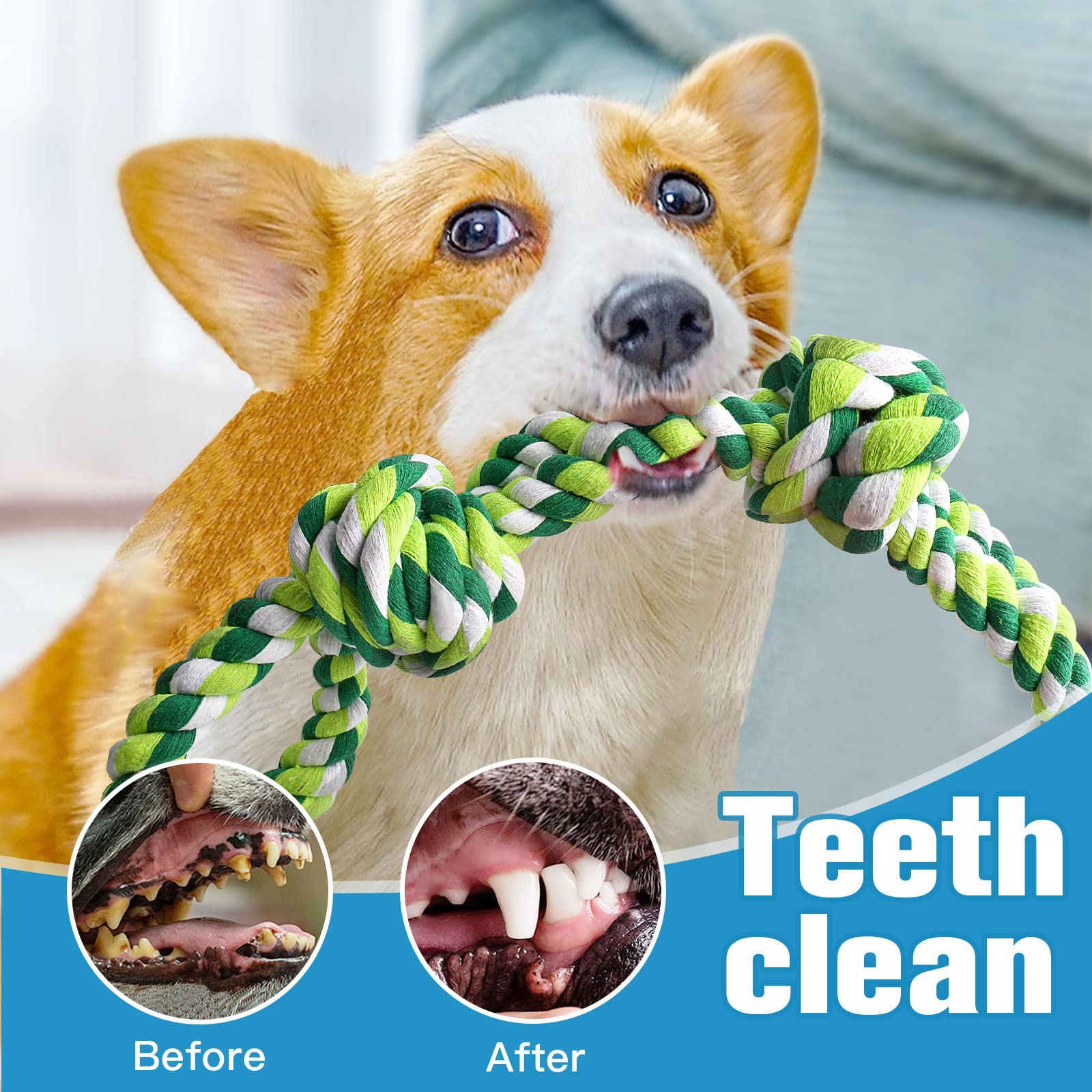 UPSKY dog rope toy interactive-play supports training and bonding during fetch and tug.