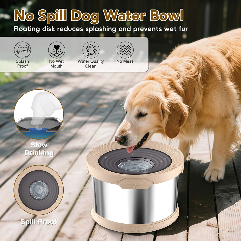 UPSKY no-spill 10L bowl floating disk demonstrates spill-free drinking for messy drinkers