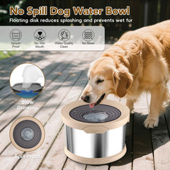 UPSKY no-spill 10L bowl floating disk demonstrates spill-free drinking for messy drinkers