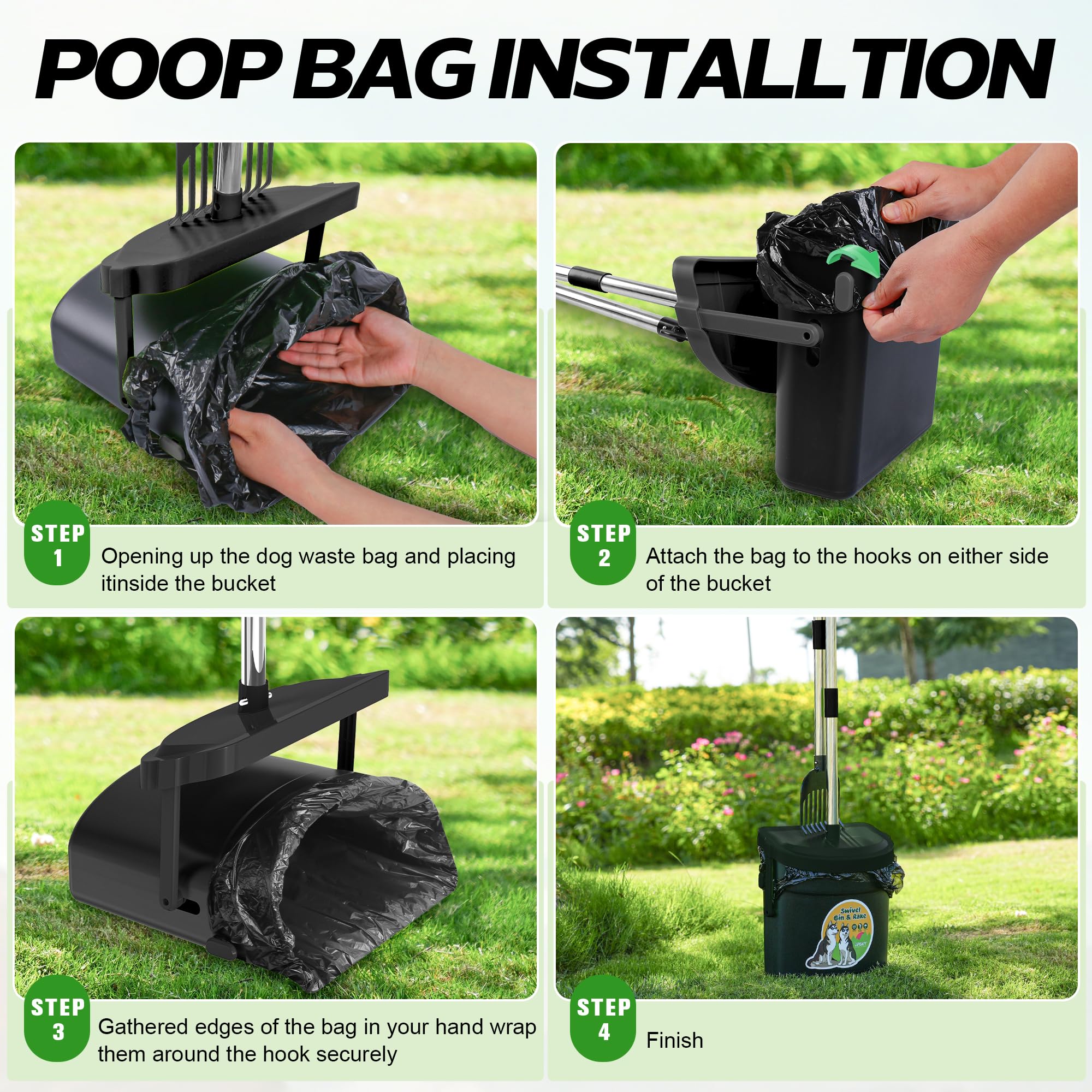 UPSKY fixed bag clips prevent bag slip during use.