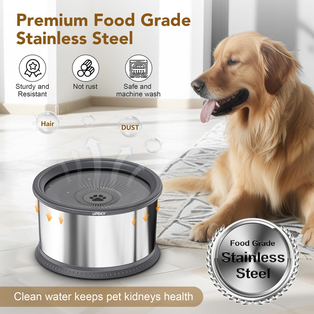 UPSKY large-dog-bowl-in-use demonstrates tidy hydration setup.