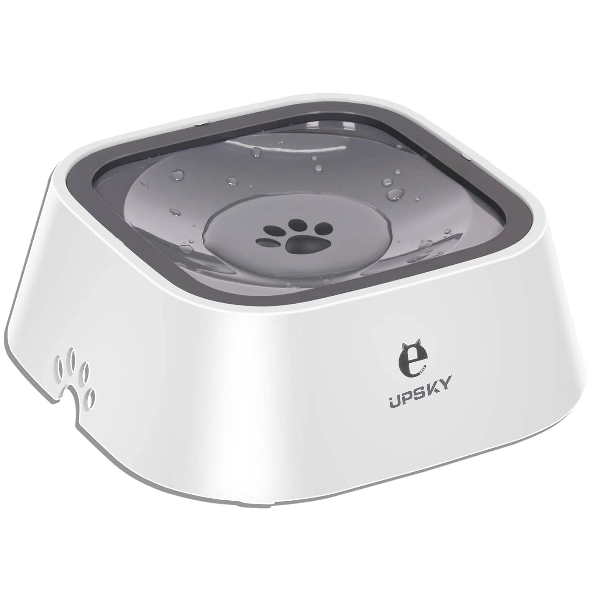 UPSKY no-spill pet water bowl with 35oz capacity prevents spills and keeps floors dry