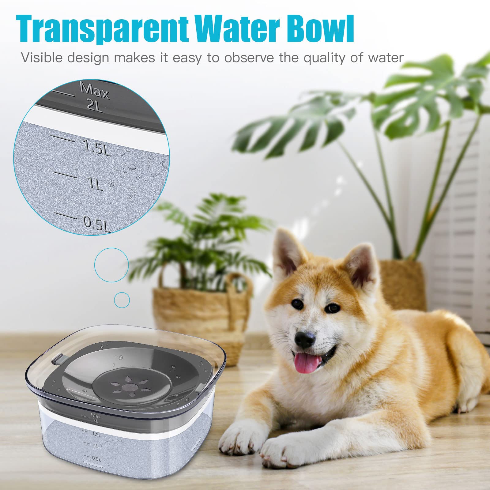 UPSKY slow-drinking bowl delivers steady water flow for calmer drinking