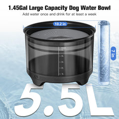 UPSKY splash-proof slow feeder prevents spills while pets drink comfortably.