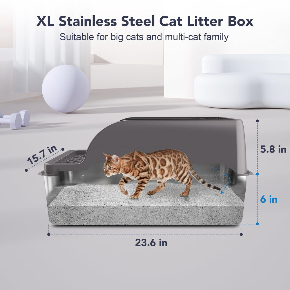 Upsky XL cat litter box dimensions highlight roomy interior for large breeds.