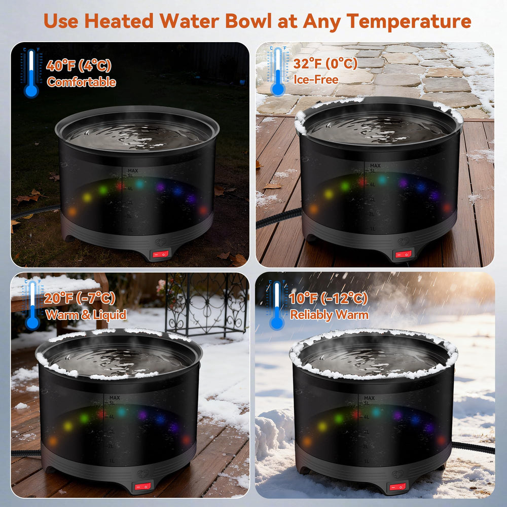 UPSKYPET anti-skid base keeps bowl steady for outdoor use