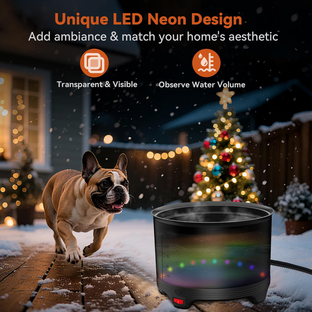 UPSKYPET neon LED and water level indicator help track water supply