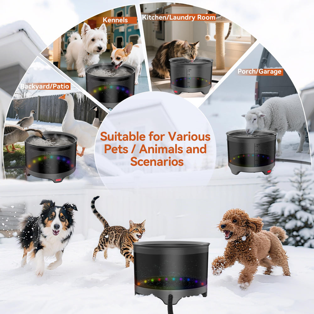 UPSKYPET in-use scenario shows easy-fill and safe-water access for pets.