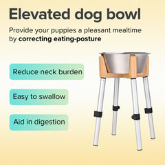 URBUDDIES adjustable height tripod enables customizing dining height for comfort.