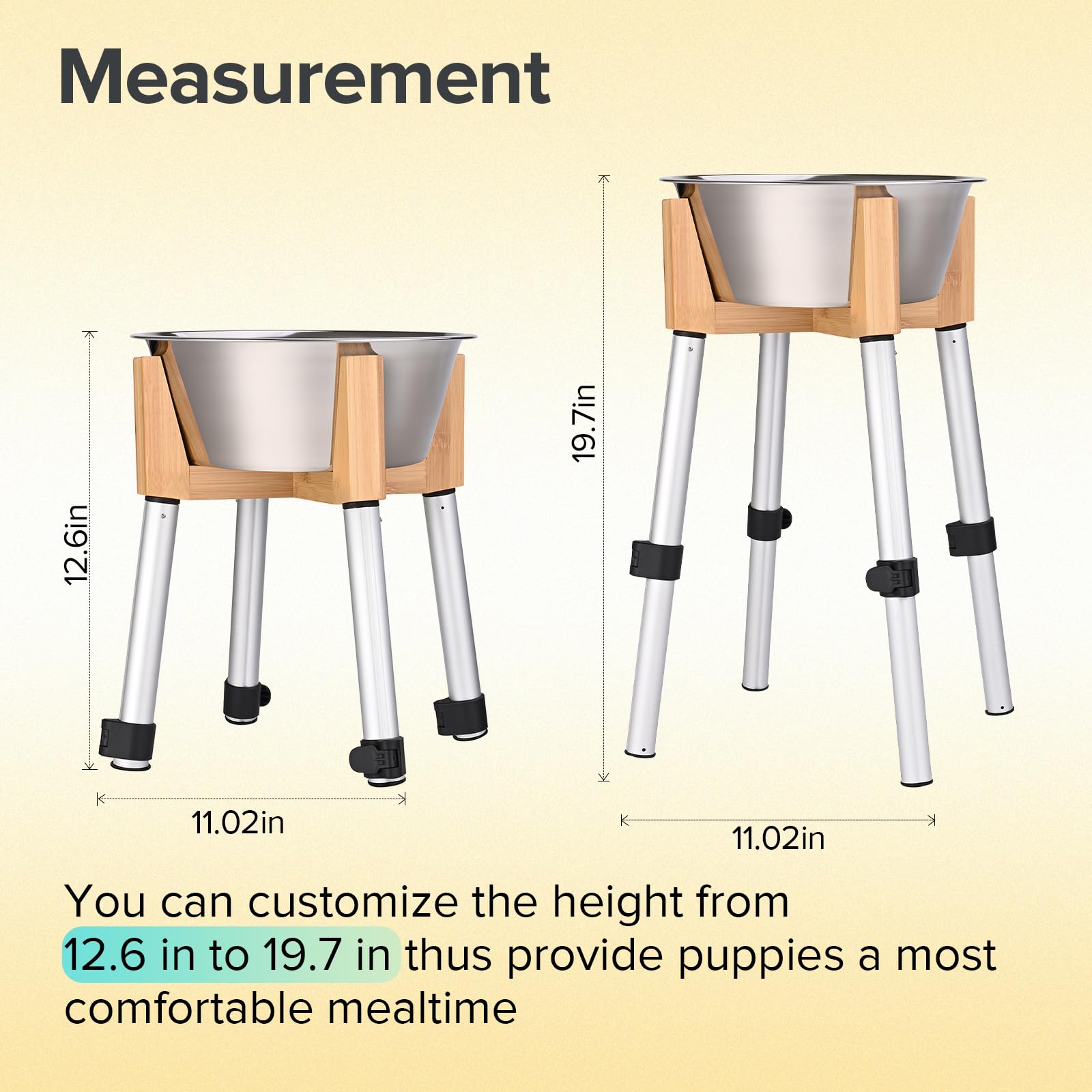 URBUDDIES large-dog feeder compatibility fits big breeds like Golden Retriever and Labrador.